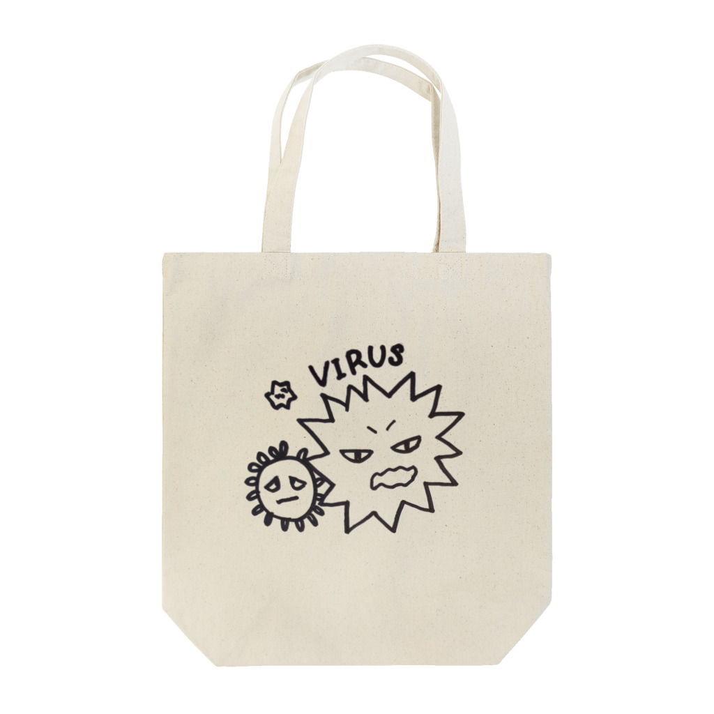 ninjinshokupanのとげとげVIRUS Tote Bag