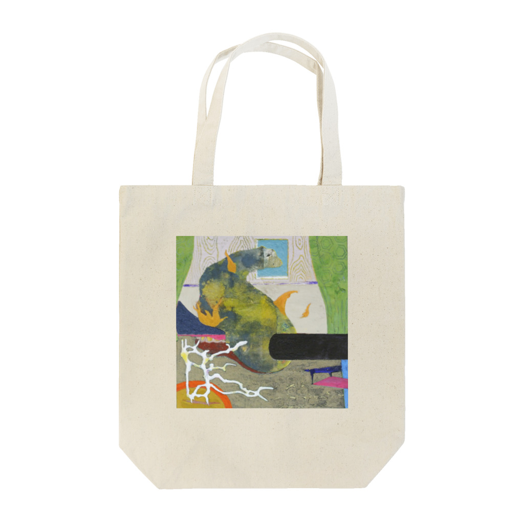 小林大悟のグッズショップの『いたちのいる部屋』シリーズ Tote Bag