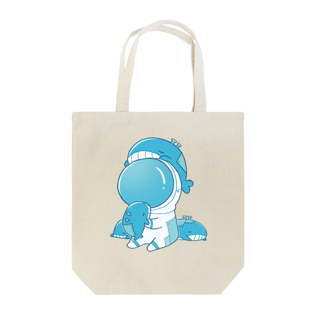 ミトウクジラのクジラと宇宙飛行士 Tote Bag