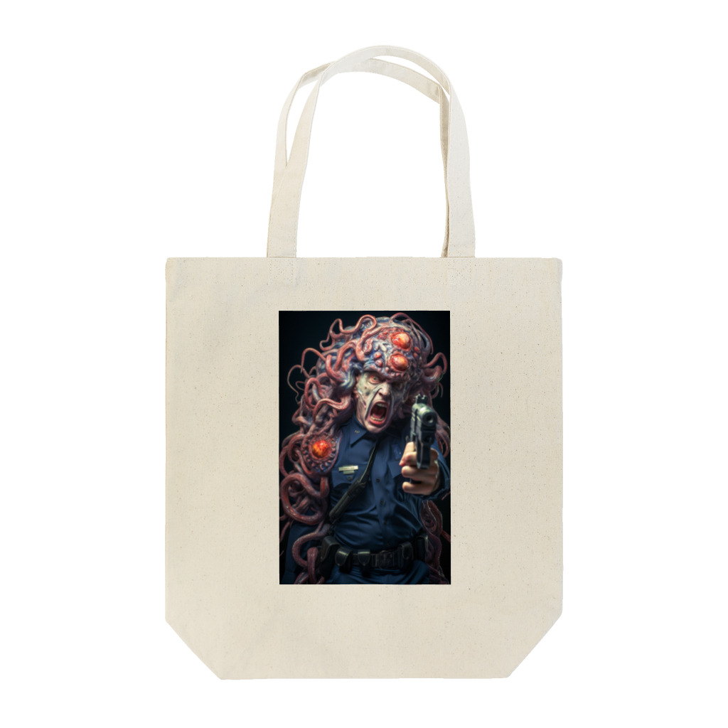 Minami-KumaのParasited Policeman 2 Tote Bag