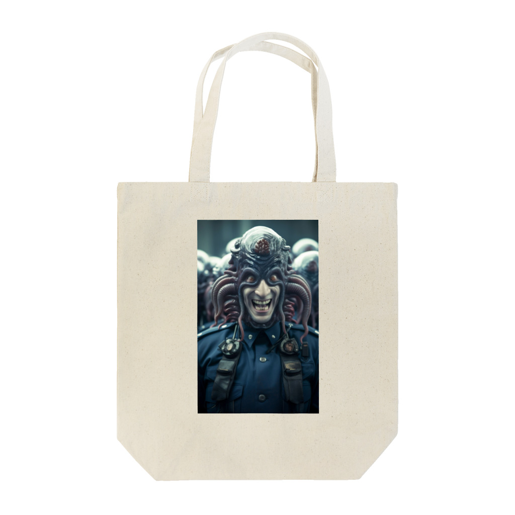 Minami-KumaのParasited Policeman 1 Tote Bag