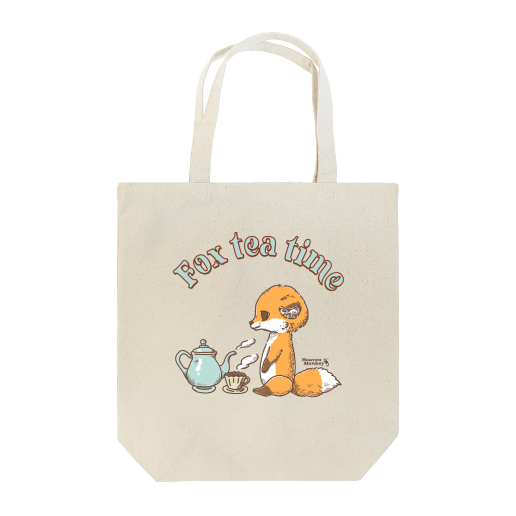 Heaven Monkeyのキツネのティータイム Tote Bag