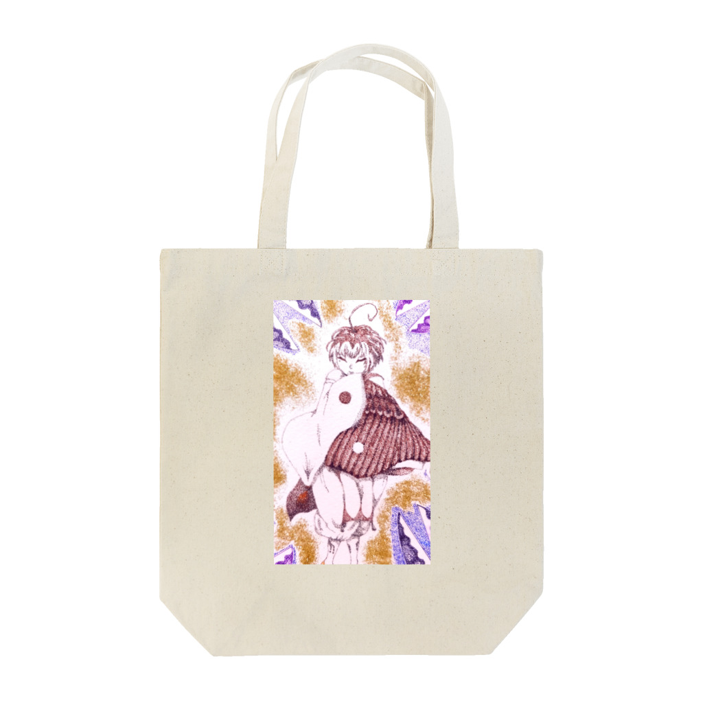 Pointillism loveの雀の子 Tote Bag