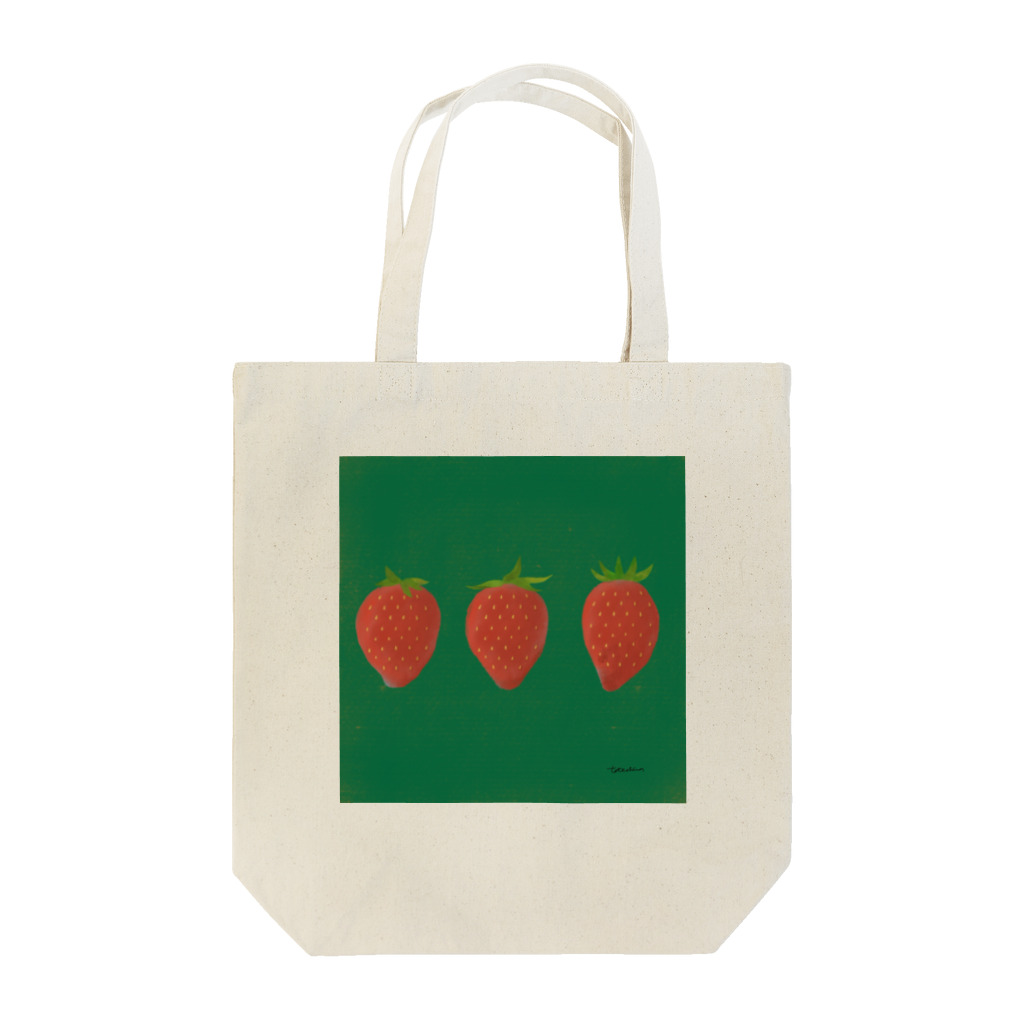 tateshima(たてしま)のいちごみっつ Tote Bag