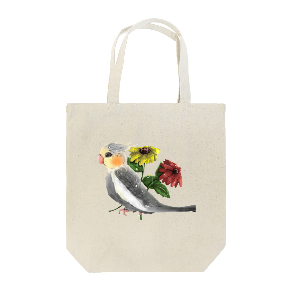 🐥ゆる(いイラストで生き物を)愛(でたい)のオカメインコ Tote Bag