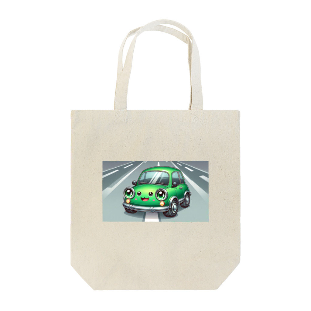 kawadangoのかわいい緑の車 トートバッグ