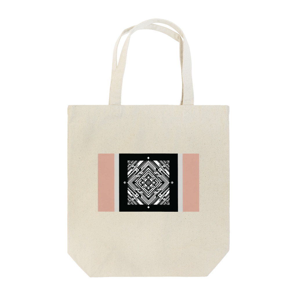 earth__のモノトーン・ゴールデンジオメトリック・アートグッズ Tote Bag