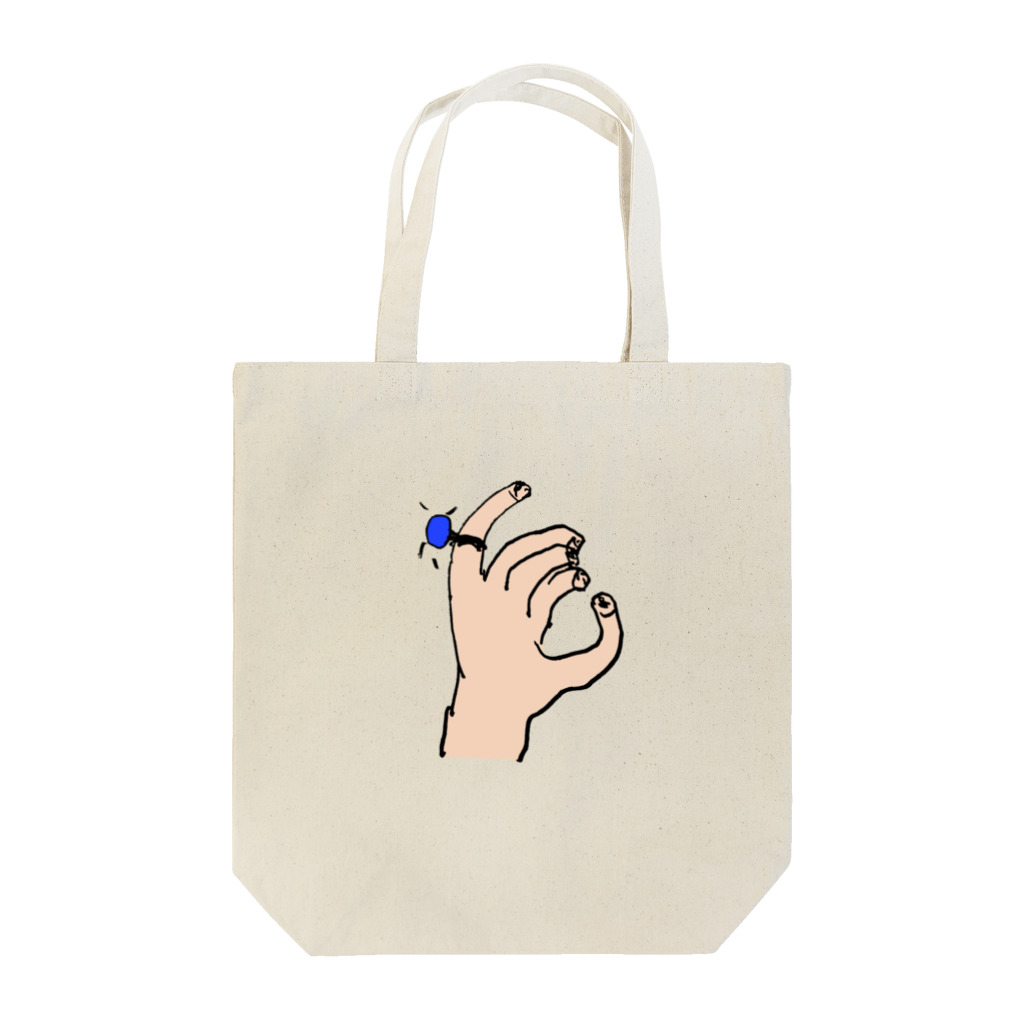 ヨチコの指輪が輝くオッケーサイン Tote Bag