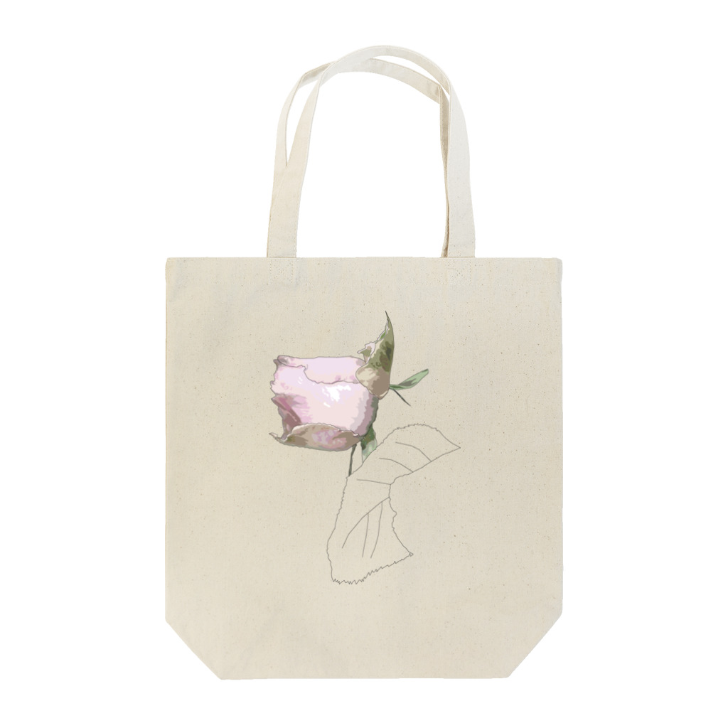 植物の絵師「洋子」の店の薄桃色の薔薇 Tote Bag