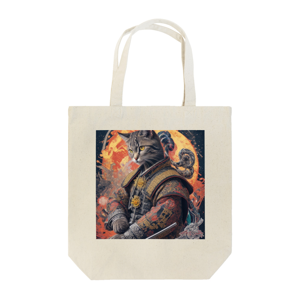 ZZRR12の「猫舞う戦士の神響：武神の至高の姿」 Tote Bag