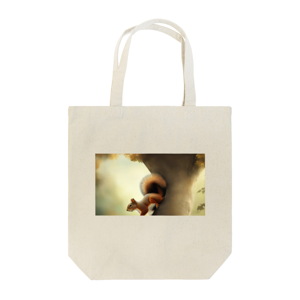 Harmony of Natureのかわいいリスのしっぽに夢中 Tote Bag