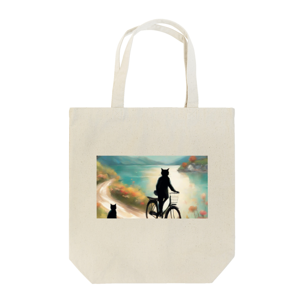 THE NOBLE LIGHTの見なれぬ黒猫おじさん Tote Bag