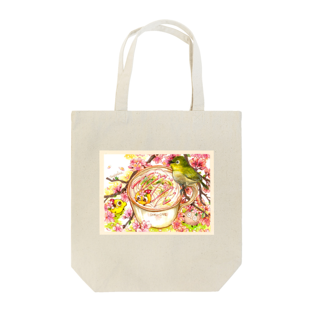 田島屋スズリ支店の咲く・ラテ Tote Bag