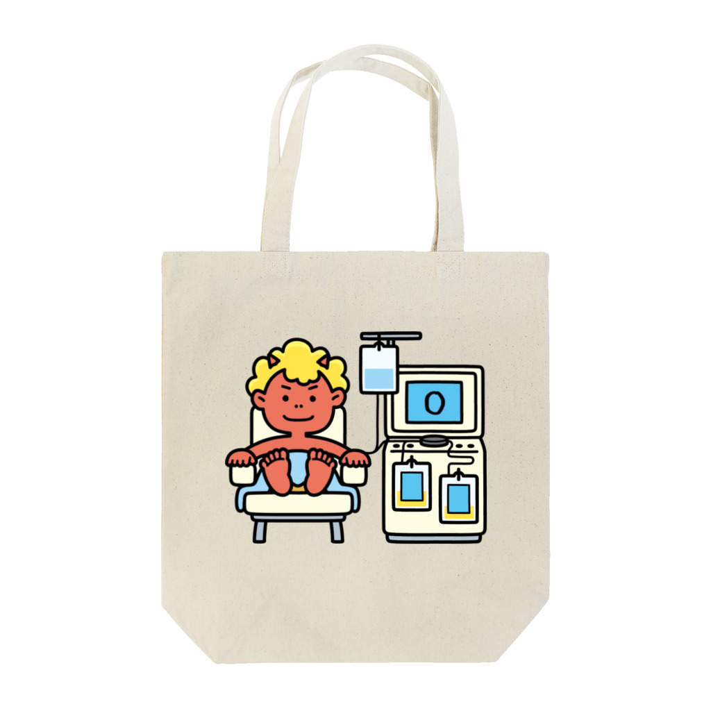 有限会社ケイデザインの献血好きなオニさん【O型・成分献血】 Tote Bag