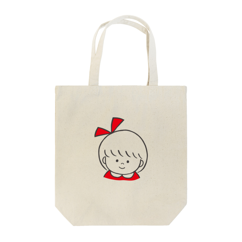 みつばちのすのりぼんちゃんトート（あかいろ） Tote Bag