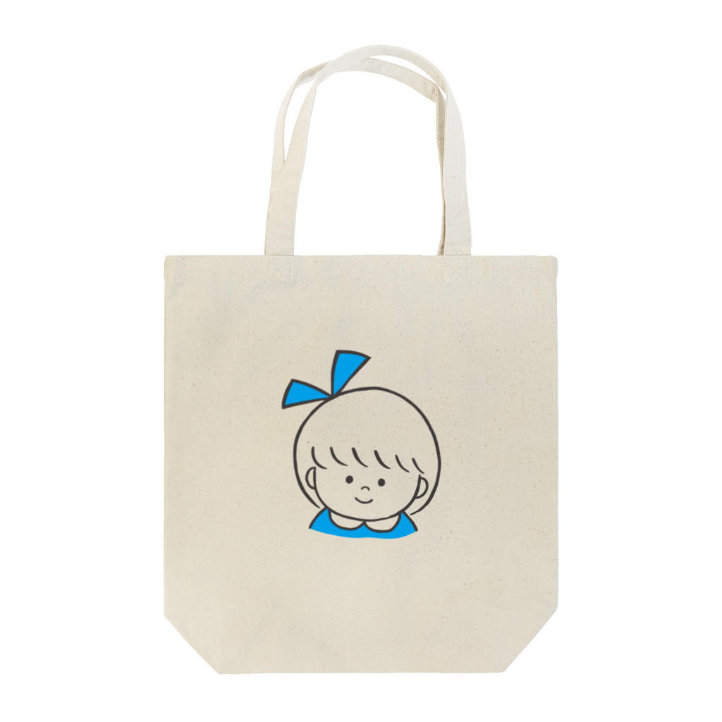 みつばちのすのりぼんちゃんトート（みずいろ） Tote Bag