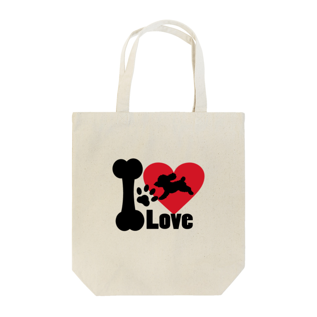 MEIKO701のI Loveプードルトートバッグ Tote Bag