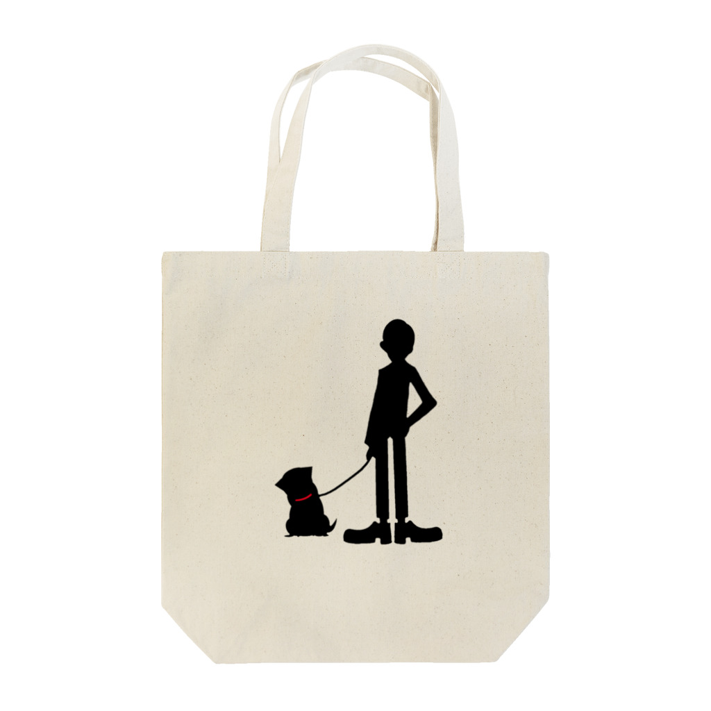 おさんぽわんこのお散歩(男の子・シルエット) Tote Bag