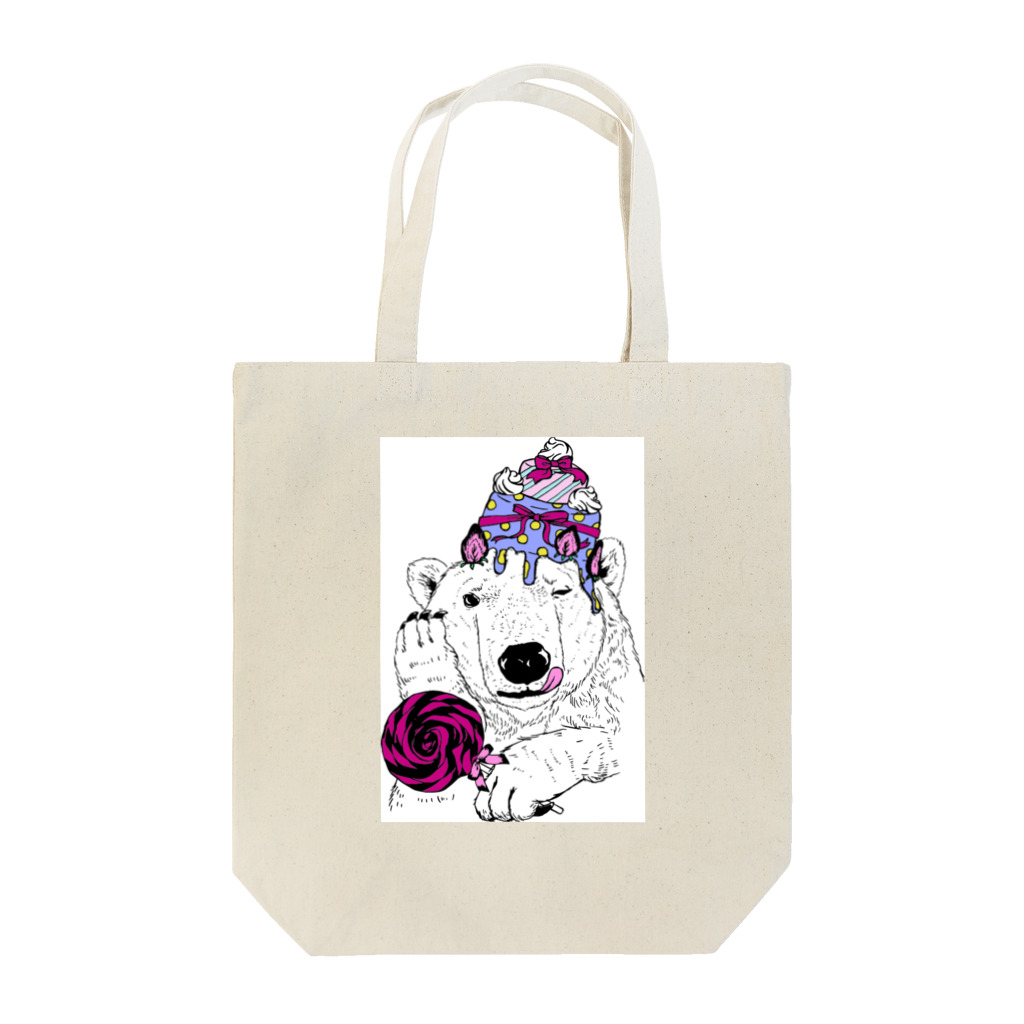 Tomomi Oshimaの白くまとSWEETS Tote Bag