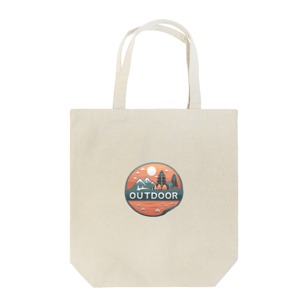 ファンシーTシャツ屋のアウトドアーワッペン夕日 Tote Bag