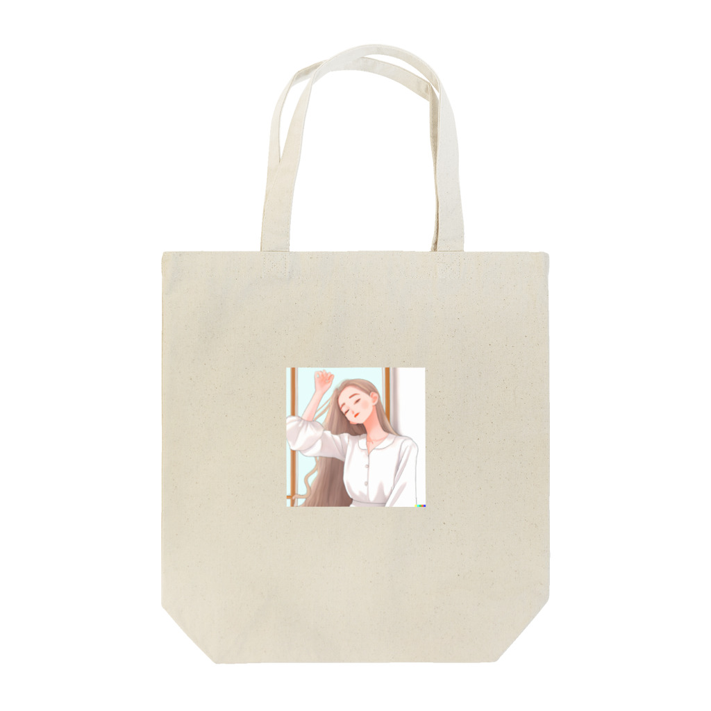 AI_ARTの窓際の少女２ Tote Bag