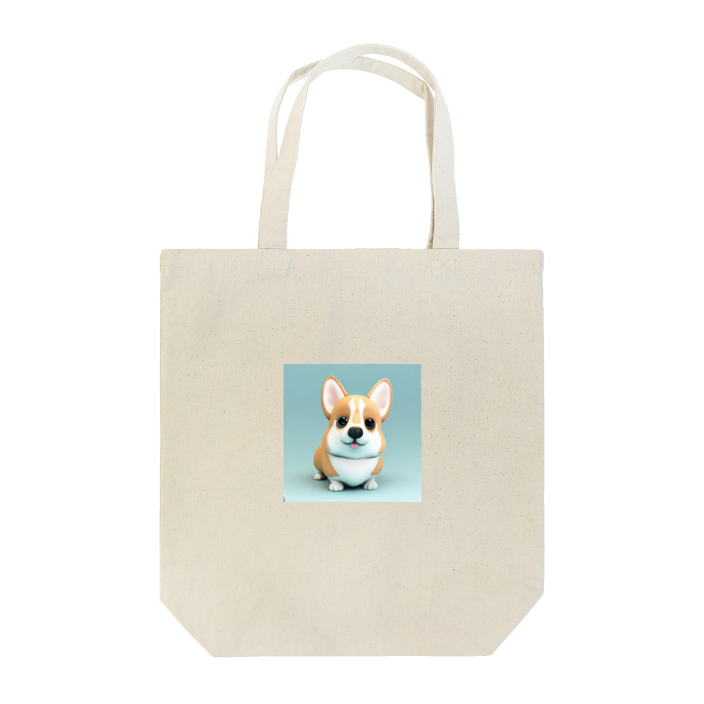 sweetsmailstudioの3Dイラストコーギー Tote Bag