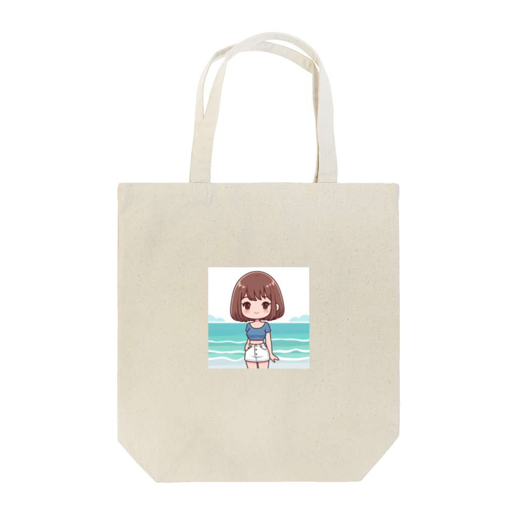 ワンダーワールド・ワンストップの海辺のかわいい女の子③ Tote Bag