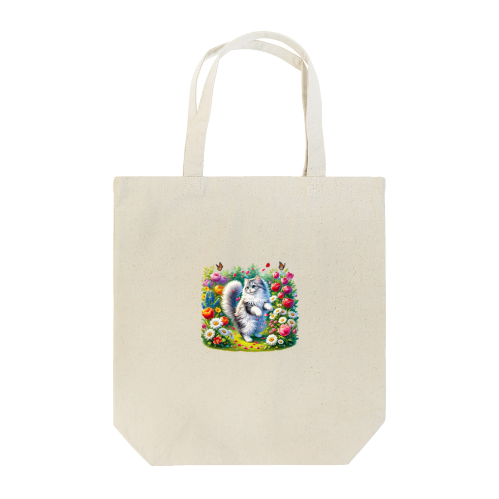 Nekonan Itemsの花園のプリンセスキャット Tote Bag