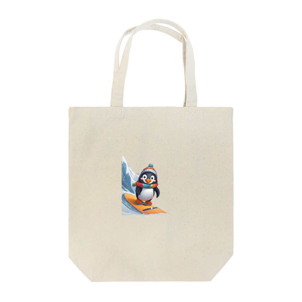 Gloriousのペンギンの冒険スノーボードパーティ Tote Bag