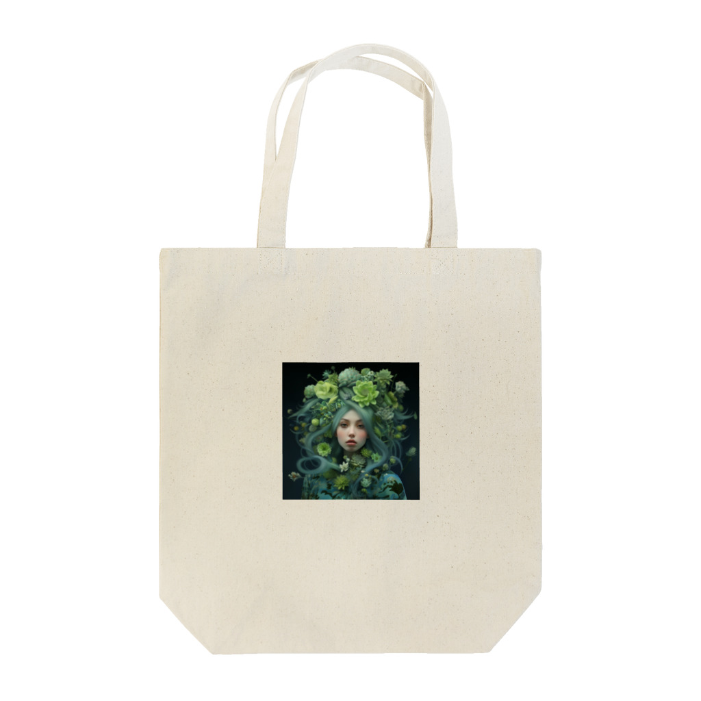 AQUAMETAVERSEのグリーン好きの女性　なでしこ1478 Tote Bag