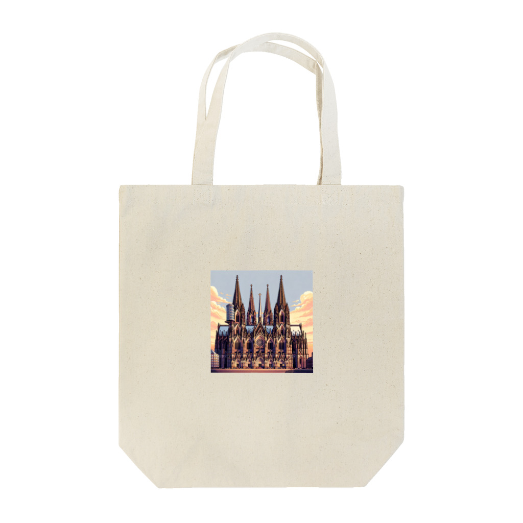 Pixel Art Goodsのケルン大聖堂（pixel art） Tote Bag