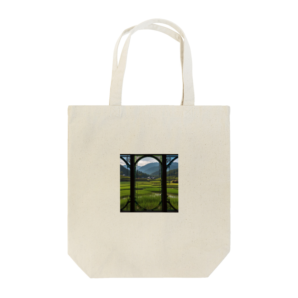 ganeshaのアジアの田んぼでステンドグラスをつくろう Tote Bag