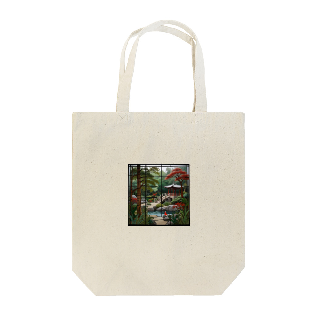 ganeshaのアジア禅庭園ステンドグラス Tote Bag