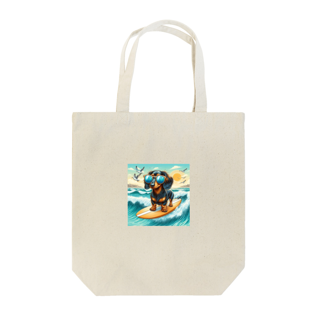 wankoyのサーファーダックスフンド Tote Bag