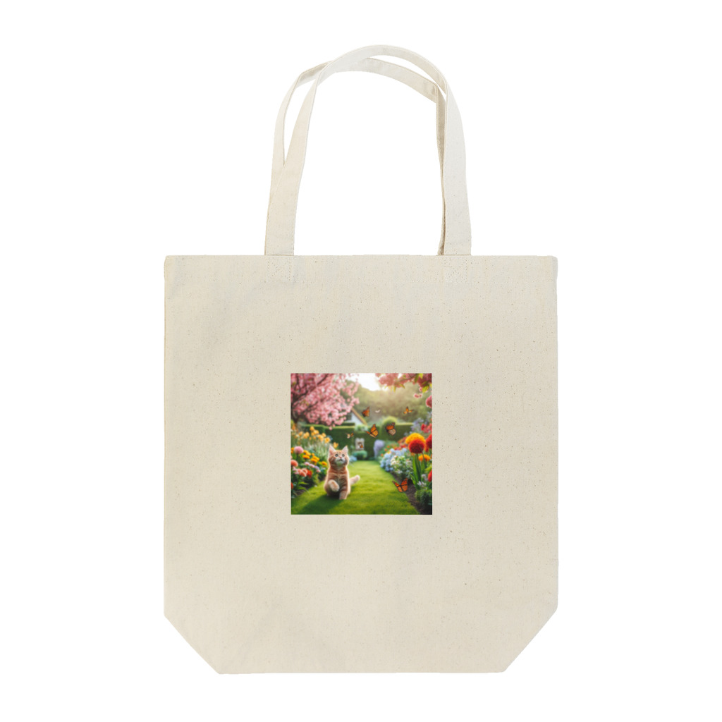 JAMnano1837の猫 in 花園 Tote Bag