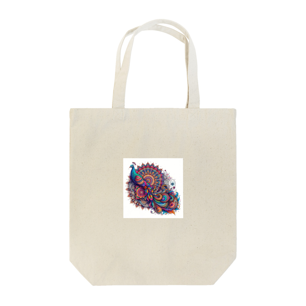 greenartのエスニック孔雀 Tote Bag