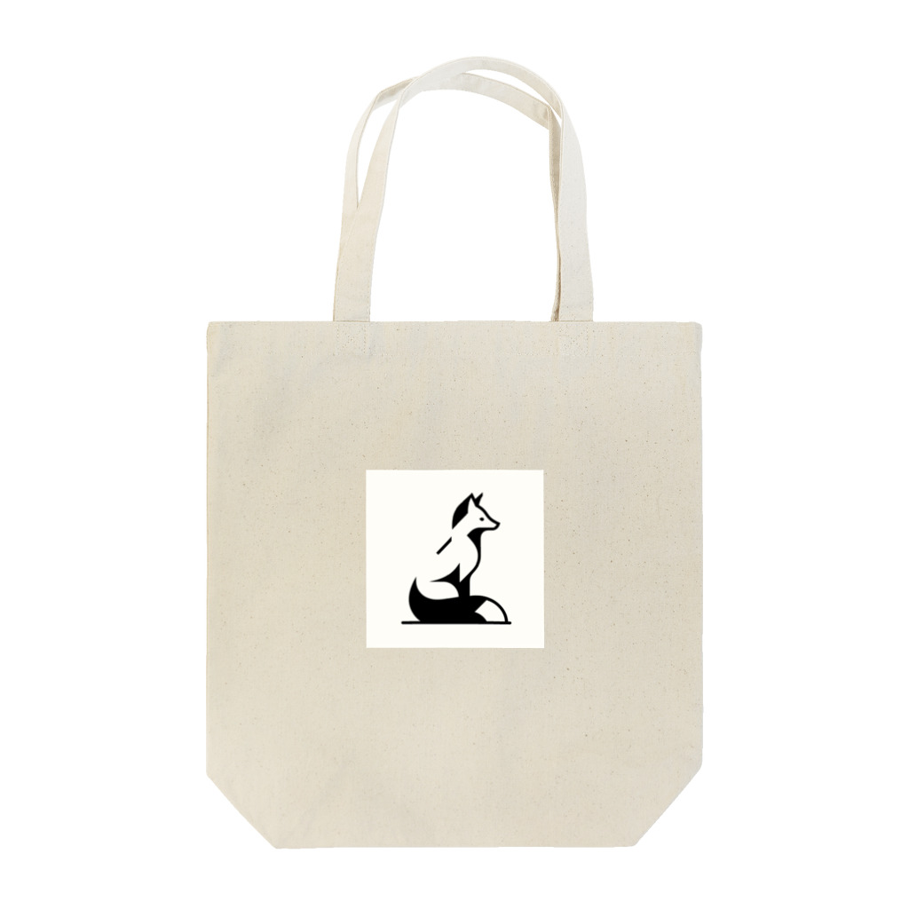 ととのいカエルのモノクロキツネくん Tote Bag