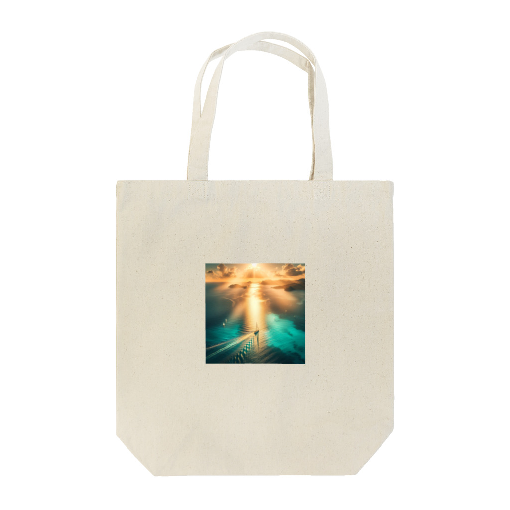 yasufumi yamamotoの夕日と大海 Tote Bag