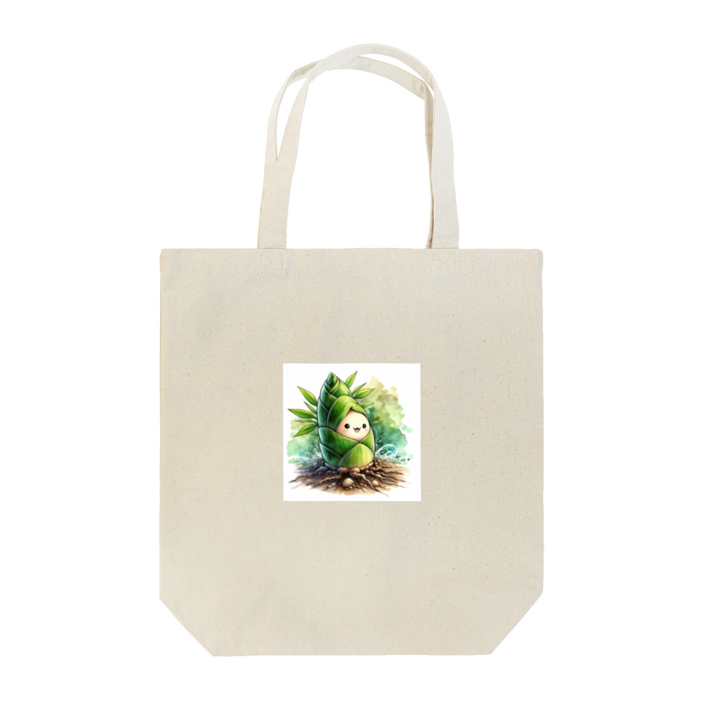 yielanggo007の緑の竹の子 Tote Bag