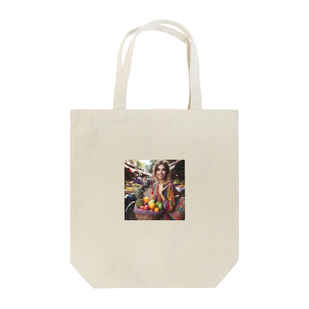 SWQAの買い物をする彼女 Tote Bag