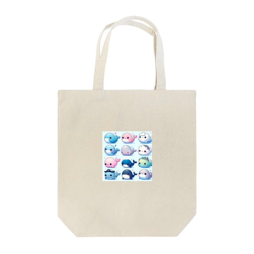 わくわく海の雑貨屋のにこにこクジラコレクション Tote Bag