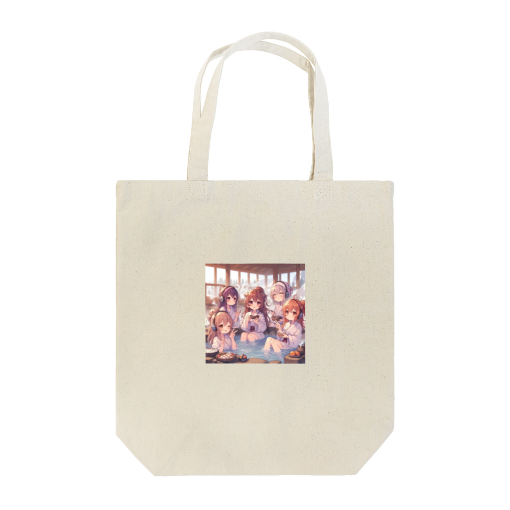 SWQAの温泉を楽しむ女子 Tote Bag