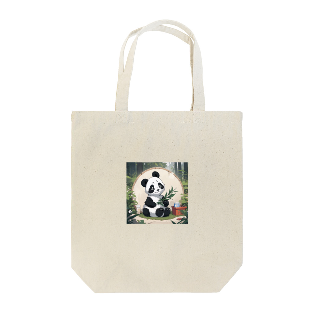 harusan29のパンダエコワリアン: リサイクルやエコ活動を促進する可愛いパンダ  トートバッグ