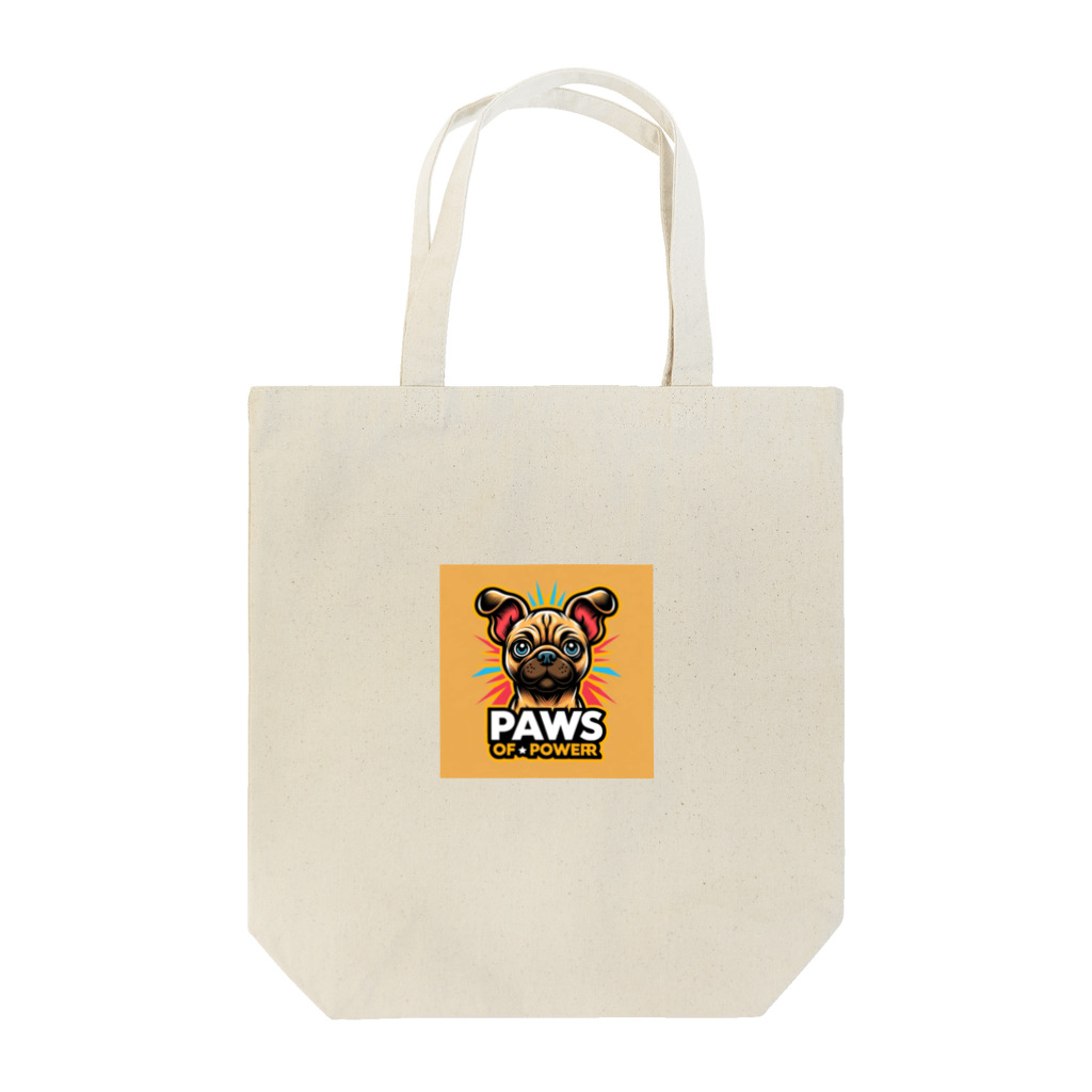 Urban pawsのパグチワワ「Paws of Power」 Tote Bag