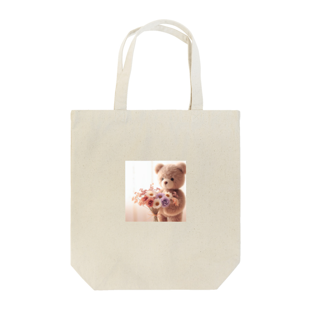 星パンダショップのはなとくま　～flower and bear～ Tote Bag