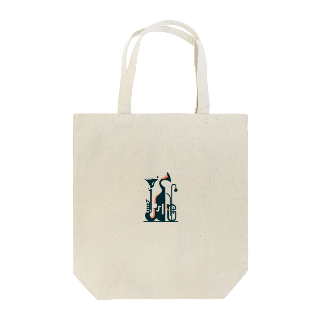 Yudanのアブストラクトな楽器のシルエット Tote Bag