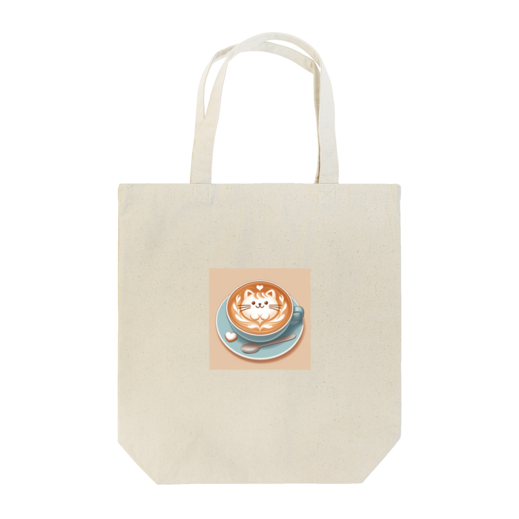 アニマルグッズストア　OPIのラテアートの猫 Tote Bag