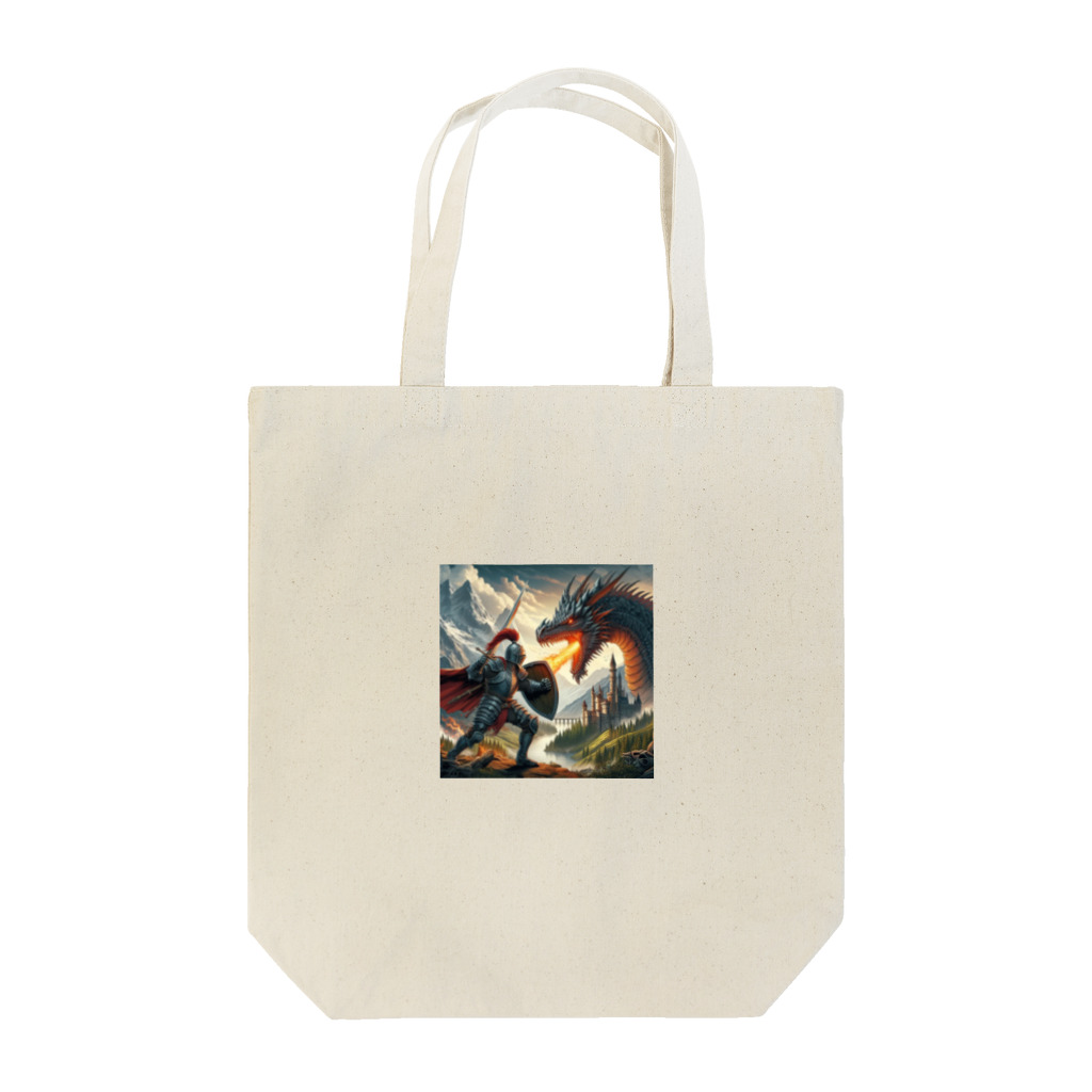 いろいろドラゴンの騎士とドラゴン Tote Bag