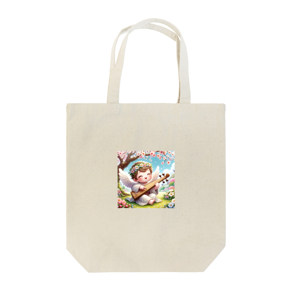 天使の館の琴を奏でる天使 Tote Bag