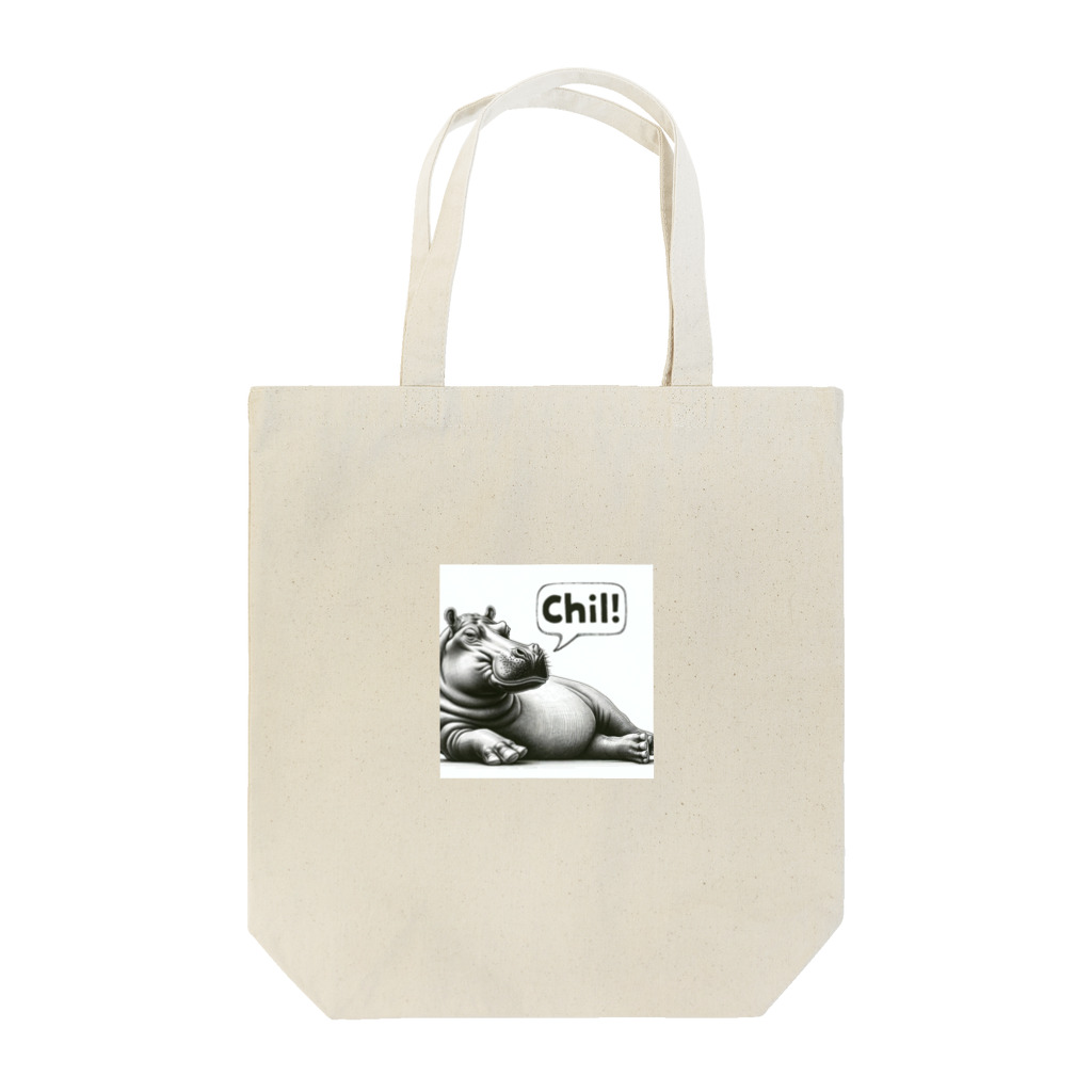 momoRockのデッサンタッチ カバ(Chil) Tote Bag